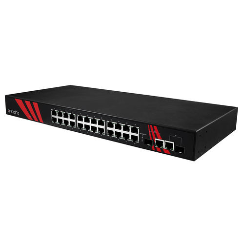 Неуправляемый коммутатор Ethernet - LNX-2602G-SFP-T - Antaira Technologies - 26 портов / Gigabit Ethernet / стандартный