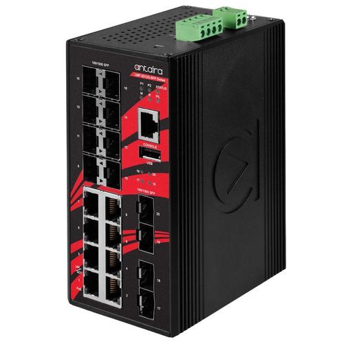 Управляемый коммутатор Ethernet - LMP-2012G-SFP - Antaira Technologies - 20 портов / уровня 3 / Gigabit Ethernet