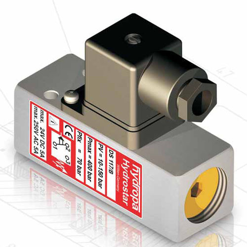 Поршневый прессостат - DS-117 / 112 series - Hydropa - для масла / IP65 / регулируемый