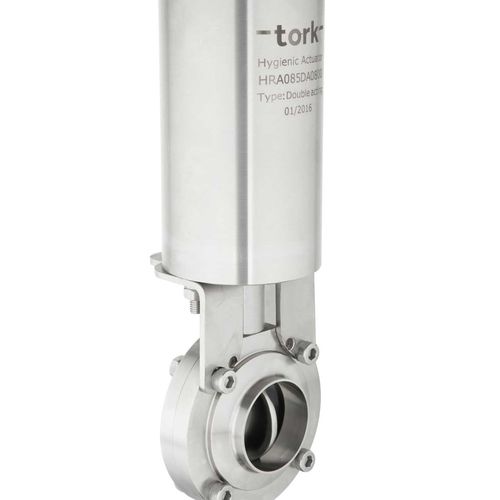 Клапан поворотный затвор - Hygienic Pneumatic Actuator - SMS-TORK - с пневматическим управлением / для жидких пищевых продуктов и напитков / для гигиенических целей