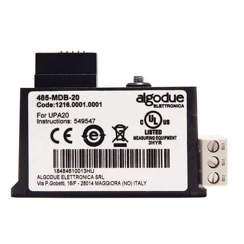 Коммуникационный модуль RS-485 - 485-MDB-20, 1DO-20, 1DO-3DI-20 - Algodue Elettronica - Modbus