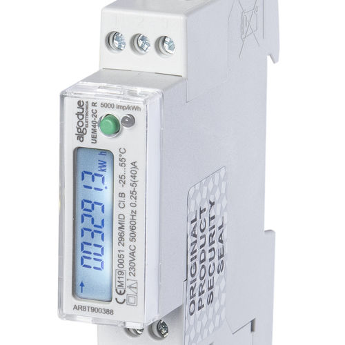 Монофазовый Электрический счетчик электроэнергии - UEM40-2C - Algodue Elettronica - на DIN-рейке / RS-485 / с дисплеем LCD