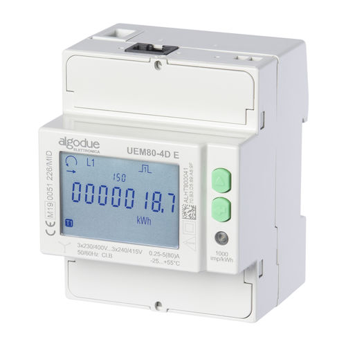 Трехфазовый Электрический счетчик электроэнергии - UEM80 series  - Algodue Elettronica - на DIN-рейке / RS-485 / с дисплеем LCD