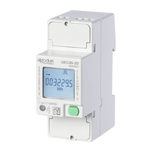 Монофазовый Электрический счетчик электроэнергии - UEC80-2D - Algodue Elettronica - на DIN-рейке / 50 Гц / с дисплеем LCD