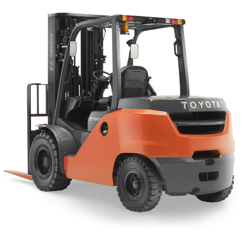 Вилочный погрузчик с тепловым двигателем - 50-8FG35U - Toyota Industrial Equipment - с местом для сидения водителя / для разгрузочно-погрузочных работ / для строительства