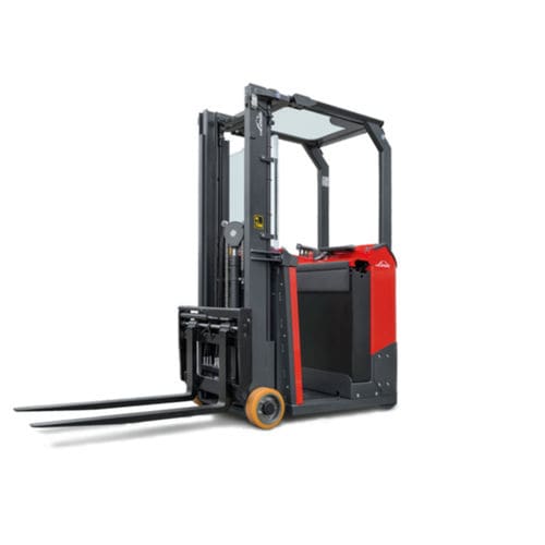 Электрический вилочный погрузчик - E10 series - Linde Material Handling - со «стоячим» водителем / для разгрузочно-погрузочных работ / промышленный