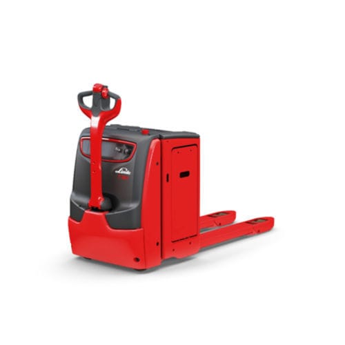 Электрический погрузчик для поддонов - T series - Linde Material Handling - стоячий / 24 В / узкий