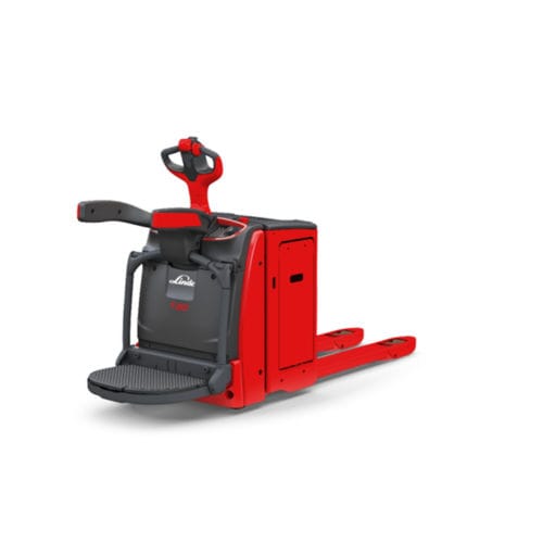Электрический погрузчик для поддонов - T2 AP series - Linde Material Handling - с платформой для оператора / 24 В / узкий