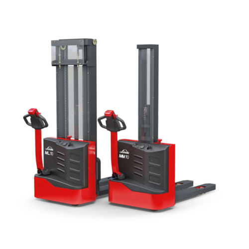 Электрический штабелер - M 10 series - Linde Material Handling - с пешим оператором / 12 В / транспортный