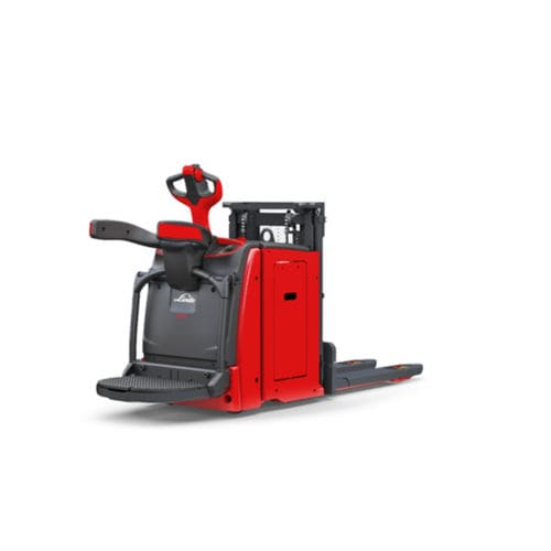 Электрический штабелер - D10AP - Linde Material Handling - с платформой для оператора / 24 В / для одновременной перевозки 2 поддонов