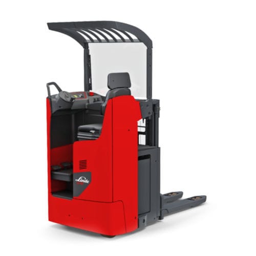 Электрический штабелер - D12 RW - Linde Material Handling - в положении рядом / 24 В / транспортный
