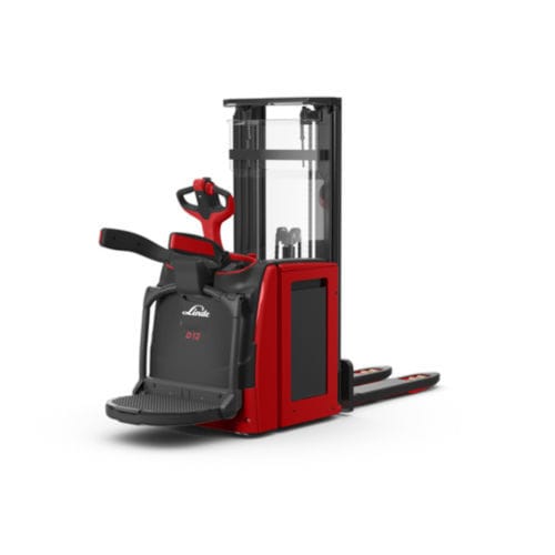Электрический штабелер - D1 AP series - Linde Material Handling - с платформой для оператора / 24 В / для одновременной перевозки 2 поддонов