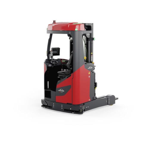 Электрическая подъемная тележка со съемной опорой - R-MATIC k series - Linde Material Handling - в положении рядом / AGV / для узкого прохода