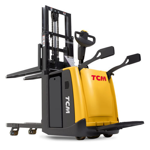 Электрический штабелер - SRS - TCM Forklifts - с платформой для оператора / 24 В / для складов