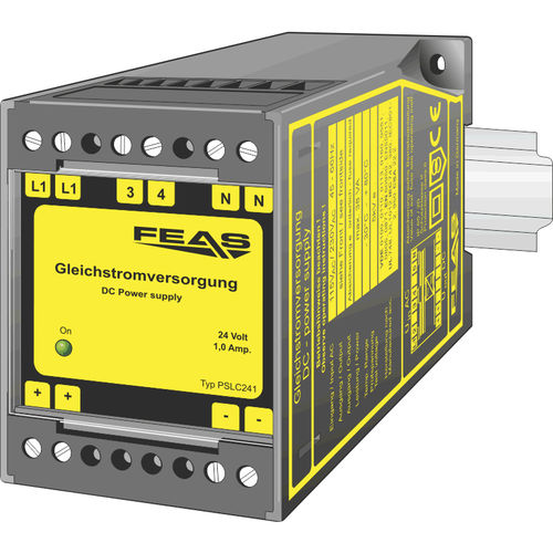 Источник электропитания на DIN-рейке - PSLC241 - FEAS GmbH - AC/DC / с одним выходом / регулируемый