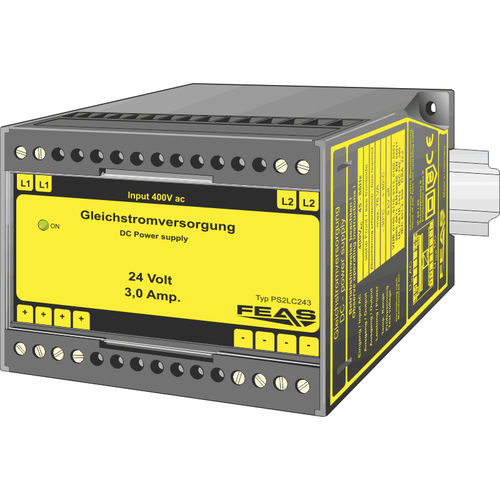 Источник электропитания на DIN-рейке - PS2LC243 - FEAS GmbH - AC/DC / с одним выходом / со сглаженным выходом