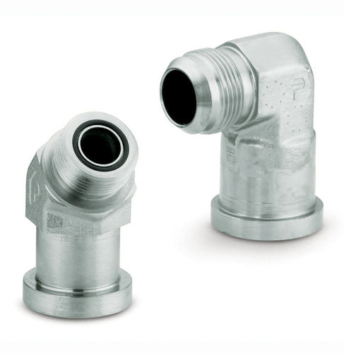 Гидравлический фитинг - F50HQ1-S - Parker Tube Fittings Division - винтовой / с фланцем / под углом 90°