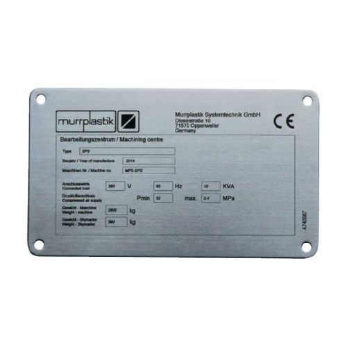Печатная этикетка - EST series - MURRPLASTIK SYSTEMTECHNIK - из нержавеющей стали / для горного оборудования / для нефтехимической промышленности