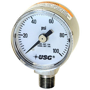 Абсолютный манометр - 1521 - U.S. GAUGE - аналоговый / резьбовой / монтаж сзади
