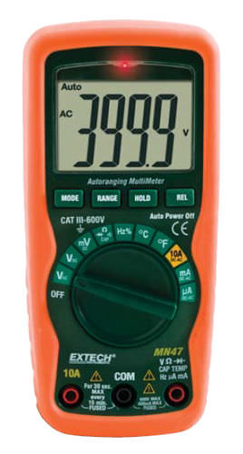 Цифровой мультиметр - MN47 - Extech - переносной / 600 В / 10 A