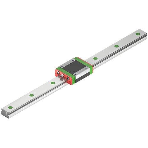 Миниатюрная линейная направляющая - MG series - HIWIN GmbH - с рециркуляцией с двумя рядами шариков / 5 мм / прецизионная