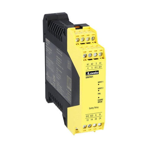 Реле безопасности для двуручного управления - SR series - LOVATO ELECTRIC - 2NO / 1PNP / 24 Vcc