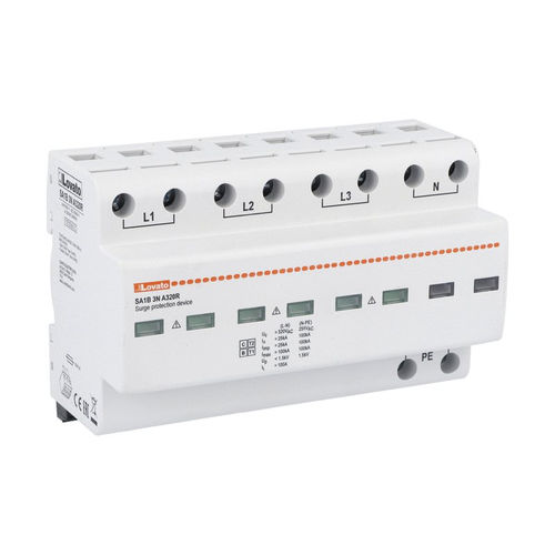 Коробка разрядника типа 1+2 - SA1 series - LOVATO ELECTRIC - на DIN-рейке