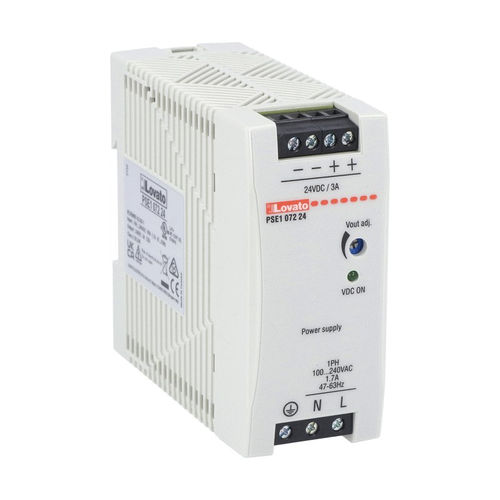 Источник электропитания на DIN-рейке - PSE1 series - LOVATO ELECTRIC - AC/DC / с одним выходом / для резки