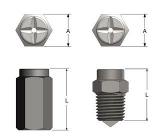 Форсунка для распыления - 1/8 - 2 1/2", max. 150 psi | SQ series - BEX - для жидкостей / с полным конусом
