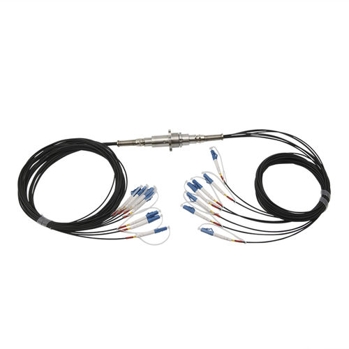 Электрооптический вращающийся коллектор - LPFO-07N-A - JINPAT Electronics Co., Ltd. - со сплошным валом / из нержавеющей стали / для волоконно-оптического вращающегося соединителя