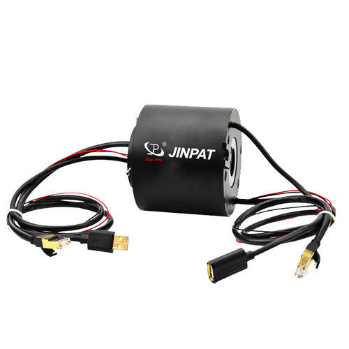 Вращающийся коллектор через Ethernet - LPT025-0202-E3-U2 - JINPAT Electronics Co., Ltd. - USB / Gigabit Ethernet / с проходящим валом