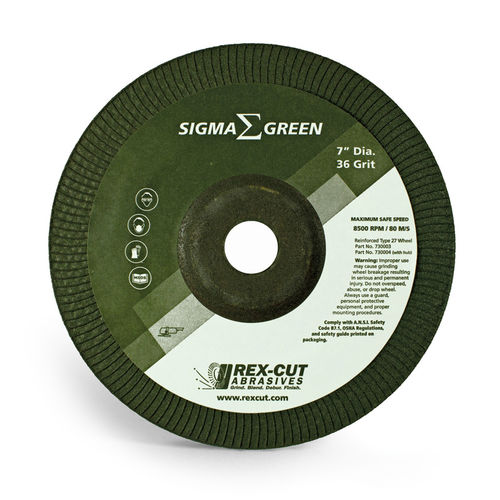 Точильный круг для очистки - Sigma Green - Rex-Cut Abrasives - плоский / со смещенной втулкой