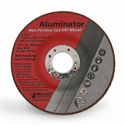 Режущий круг для алюминия - Aluminator - Rex-Cut Abrasives - из оксида алюминия / армированный стекловолокном
