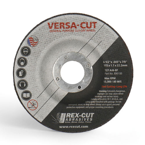 Режущий круг для металла - Versa-Cut - Rex-Cut Abrasives - из оксида алюминия / армированный стекловолокном