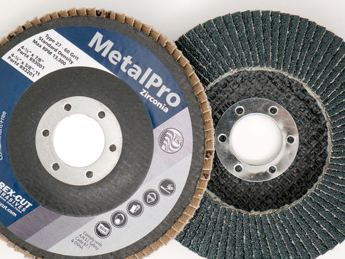 Лепестковый шлифовальный диск из циркония - MetalPro - Rex-Cut Abrasives - для нержавеющей стали / для отделки