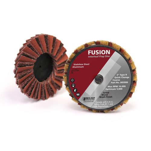Абразивный круг с оксидом алюминия - Fusion  - Rex-Cut Abrasives - для отделки / для шлифования / для металла