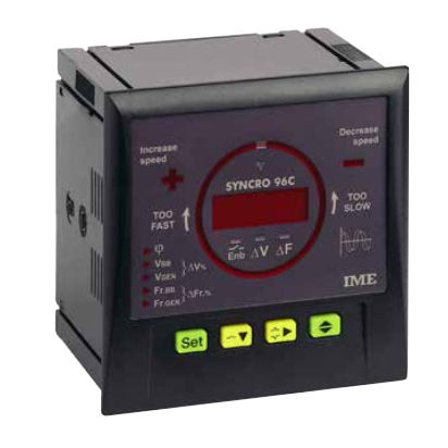 Реле для наблюдения частоты - SYNCRO 96C - IME Spa - синхронизации / с утопленным монтажом / для монтажа на панели