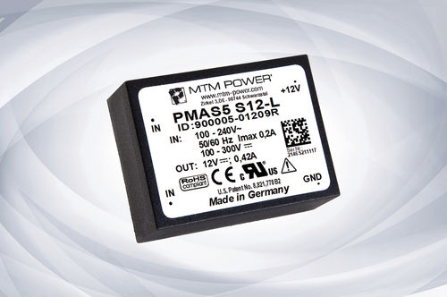 Инкапсулированный источник электропитания - PMAS5 S series - MTM Power Messtechnik Mellenbach GmbH - DC/DC / AC/DC / с одним выходом