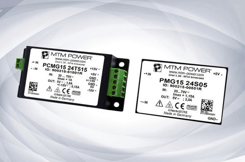 Инкапсулированный преобразователь DC/DC - PMG15 24 series - MTM Power Messtechnik Mellenbach GmbH - промышленный / изолированный / с большим входным диапазоном