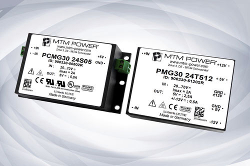 Преобразователь DC/DC для печатной платы - PMG30 24 series - MTM Power Messtechnik Mellenbach GmbH - промышленный / изолированный / с одним выходом