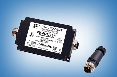 Монтированный источник электропитания на шасси - PM-IP67A75 S12 - MTM Power Messtechnik Mellenbach GmbH - AC/DC / с одним выходом / IP67