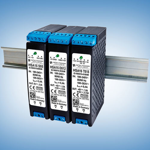 Источник электропитания на DIN-рейке - HSA15 D12 - MTM Power Messtechnik Mellenbach GmbH - AC/DC / с двумя выходами / CE