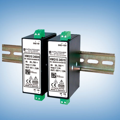 Источник электропитания на DIN-рейке - HMG15 24S05 - MTM Power Messtechnik Mellenbach GmbH - DC/DC / с одним выходом / CE