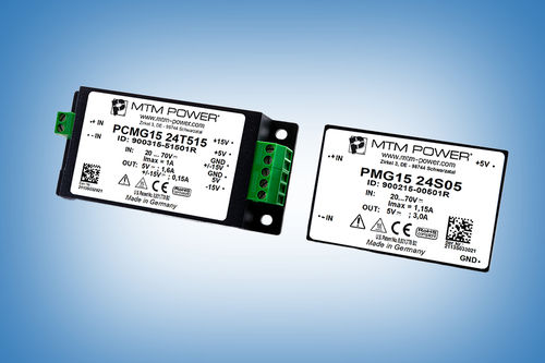 Изолированный преобразователь DC/DC - PCMG15 24S15 - MTM Power Messtechnik Mellenbach GmbH - для печатной платы / монтированный на шасси / промышленный