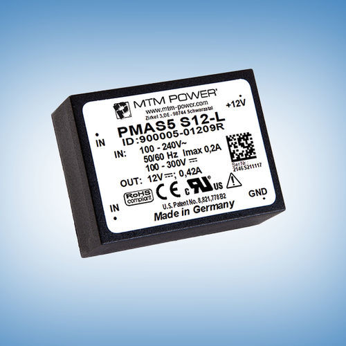 Источник электропитания для печатной платы - PMAS5 S12-L - MTM Power Messtechnik Mellenbach GmbH - AC/DC / с одним выходом / CE