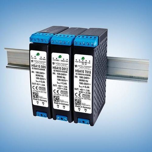 Источник электропитания на DIN-рейке - HSA15 D524 - MTM Power Messtechnik Mellenbach GmbH - AC/DC / с двумя выходами / CE