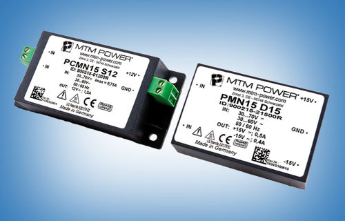 Монтированный источник электропитания на шасси - PCMN15 D12 - MTM Power Messtechnik Mellenbach GmbH - AC/DC / с двумя выходами / CE
