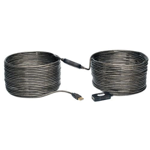 Электрический кабель удлинения - U026-20M - TRIPPLITE - USB 2.0 / прямой / черный