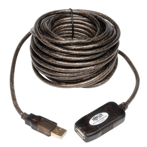 Электрический кабель удлинения - U026-10M - TRIPPLITE - USB 2.0 / прямой / черный