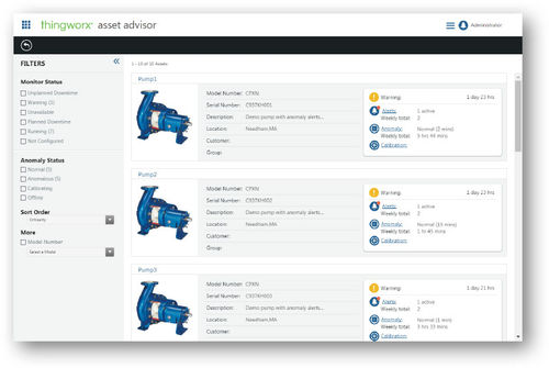 Программное обеспечение управления циклом жизни изделия - ThingWorx Asset Advisor - PTC - промышленное